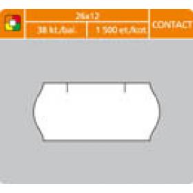 Etikety do etiketovacích kleští  -  26 x 12 mm Contact / bílá