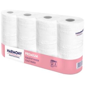 Toaletní papír Harmony Professional - 8 rolí / třívrstvý / 100% celulóza