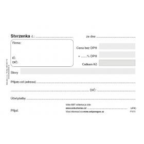 Stvrzenka -  A6 / 50 listů / NCR / PT070