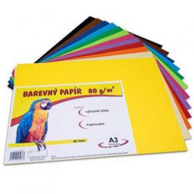 Barevný papír A3/60/80g - mix 12 barev