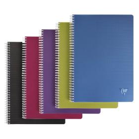 Blok kroužkový Clairefontaine Linicolor intesive A4 - čtvereček / 50 listů / mix barev
