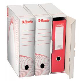 Box archivní Esselte na pákový pořadač - hřbet 8 cm / bílá