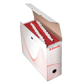 Box archivní Esselte na závěsné desky  -  hřbet 11,6 cm / bílá