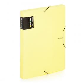 Box na spisy A4 s gumou PASTELINY - žlutá