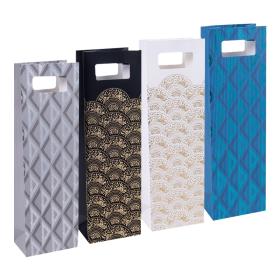 Dárková taška na lahev - Ellegant mix / 12 x 41 cm