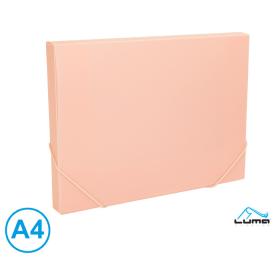 Desky na spisy s gumou A4 / pastelová růžová