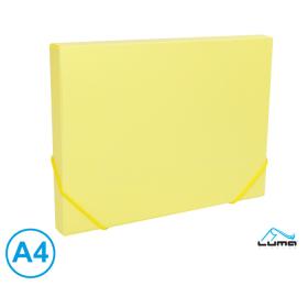 Desky na spisy s gumou A4 / pastelová žlutá