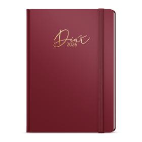 Diář LUXI - B6 / týdenní / bordó