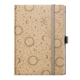 Diář VIVELLA B6 s gumičkou - denní / béžová Chmýří