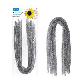 Drátek žinylka 500 x 8 mm - stříbrný / 10 ks