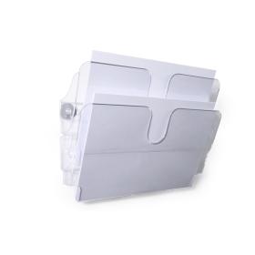 Držák na prospekty DURABLE magnetický - 2 / A4 čirý / na šířku