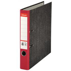 Pořadač A4 pákový papírový s barevným hřbetem  -  hřbet 5 cm / červená