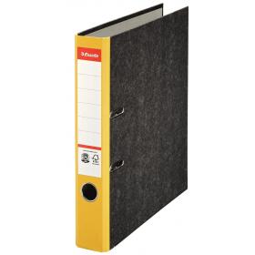 Pořadač A4 pákový papírový s barevným hřbetem  -  hřbet 5 cm / žlutá