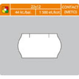 Etikety do etiketovacích kleští  -  22 x 12 mm Contact / bílá