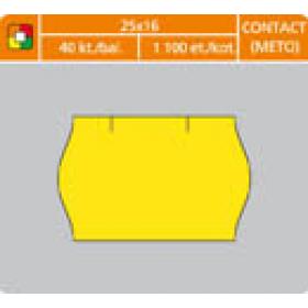 Etikety do etiketovacích kleští  -  25 x 16 mm Contact / žlutá