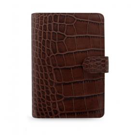 Filofax Classic Croc osobní týdenní 2021 kaštanová