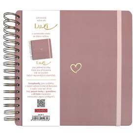 Fotoalbum Luxi - 24 x 21 cm / starorůžová srdce