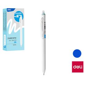 Gelové pero DELI mazací - 0,5 mm / modrá
