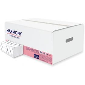 Ručníky papírové skládané Harmony -  ručníky bílé / dvouvrstvé / 150 ks