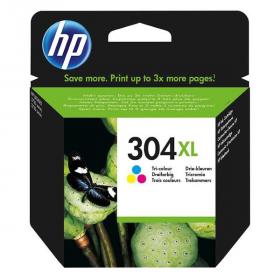 HP originální ink N9K07AE, HP 304XL, Tri-color, 300str., 7ml, HP DeskJet 2620, 2630, 2632, 2633, 3720, 3730, 3732, 3735
