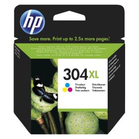 HP originální ink N9K07AE, HP 304XL, Tri-color, blistr, 300str., 7ml, HP DeskJet 2620, 2630, 2632, 2633, 3720, 3730, 3732, 3735
