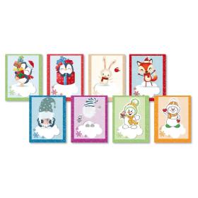 Jmenovky na dárky dětské - samolepící / mix motivů