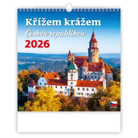 Kalendář nástěnný Křížem krážem ČR / N173