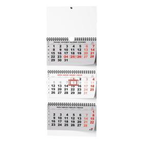 Kalendář nástěnný pracovní - tříměsíční skládaný / BNC5