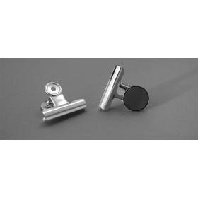 Klipy kovové stříbrné  -  31 mm + magnet