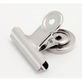 Klipy kovové stříbrné  -  50 mm + magnet