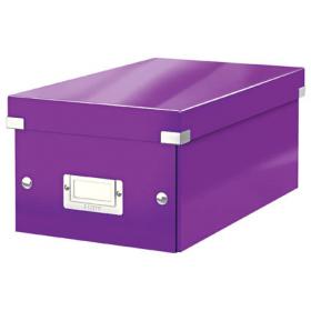 Krabice Leitz Click & Store - na DVD / fialová