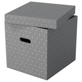 Krabice úložný krychlový box šedá /3 ks