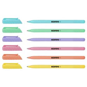 Kores kuličkové pero K0 - mix pastelových barev