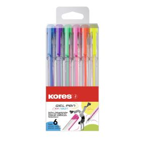Kuličkové pero Kores K11-Pen NEON - sada 6 ks