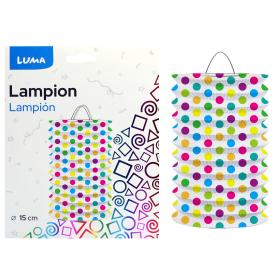 Lampion roztahovací 15 cm - puntík