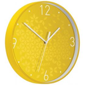 Leitz WOW nástěnné hodiny tiché žlutá