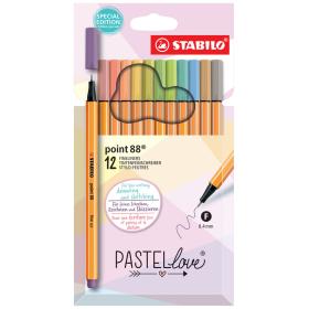 Liner STABILO® point 88® Pastellove - sada 12 ks