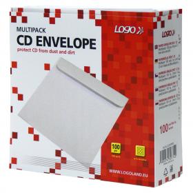 Obálky na CD / DVD - bílé bez okénka / 100 ks