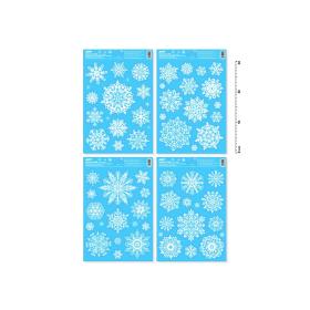 Okenní fólie Glitr - mix bílé vločky / 20 x 30 cm