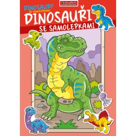Omalovánka A4 se samolepkami - Dinosauři