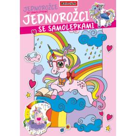 Omalovánka A4 se samolepkami - Jednorožci