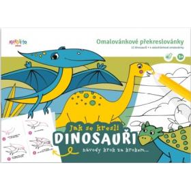 Omalovánkové překreslovánky Kresli.to - Jak se kreslí dinosauři