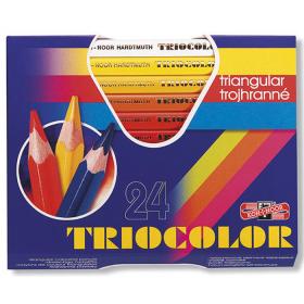 Pastelky Triocolor  -  24 barev / lakované / silné
