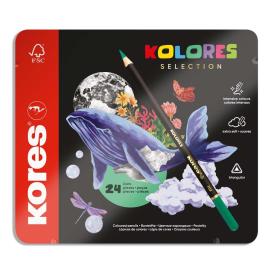 Pastelky trojhranné Kores Kolores box - 24 barev