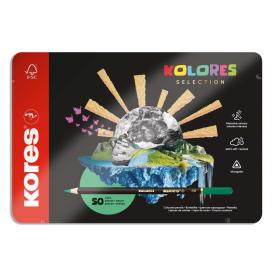 Pastelky trojhranné Kores Kolores box - 50 barev