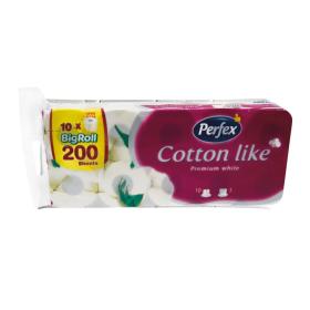 Perfex Cotton like toaletní papír, 3 vrstvy - 8+2 ks