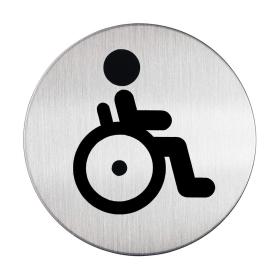 Piktrogram nerez Durable - WC vozíčkáři / Ø 83 mm