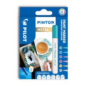 Pilot Pintor 4077 EF popisovače Metal akryl sada 6ks
