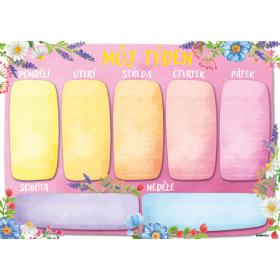 Plánovač týdenní A4 - Barevný