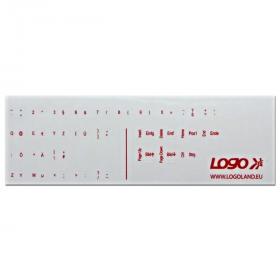 Přelepky LOGO na klávesnice, červené, německé, cena za 1 ks